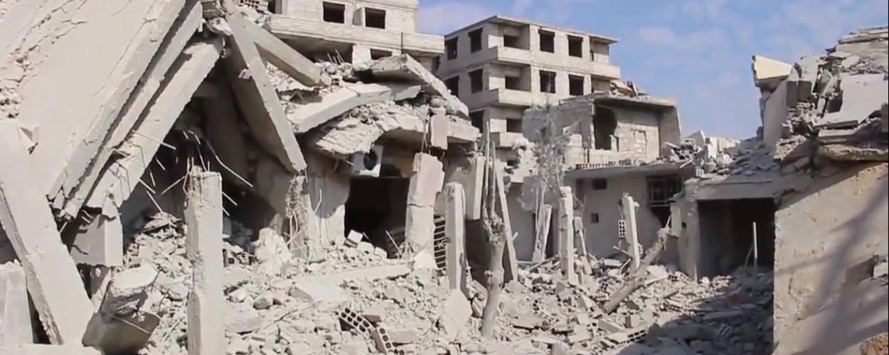 Ruins at Zamalka, Ghouta, Syria, 22nd Feb 2018