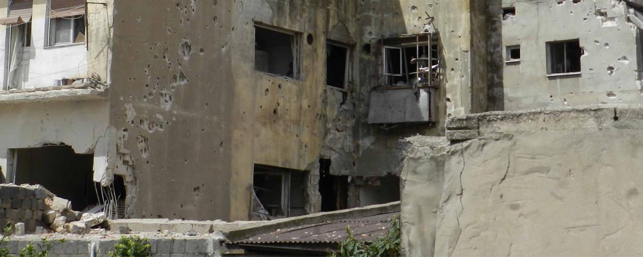 Destruction in Homs